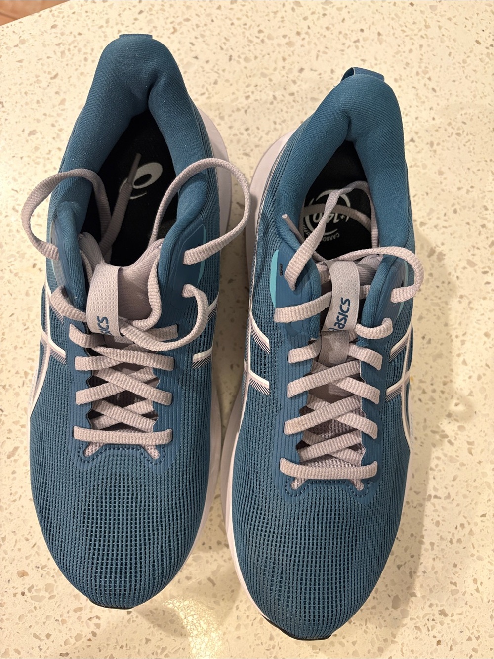 Asics Teal and White Women's Running Sneakers